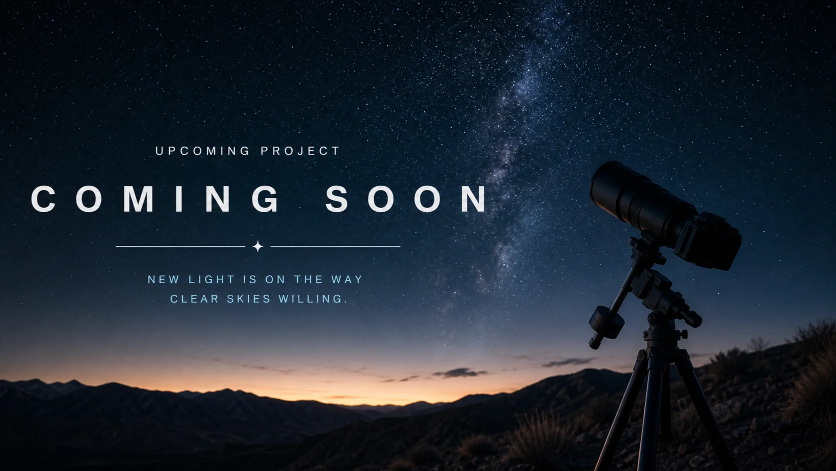 A teasing picture of the upcoming project.